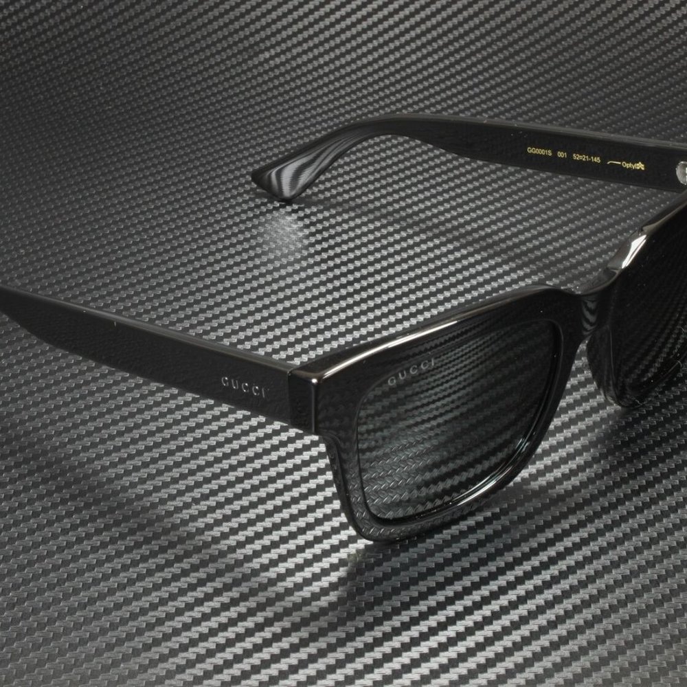 Gucci Men's Black Smoked Fashion Sunglasses - Picture 3 of 4